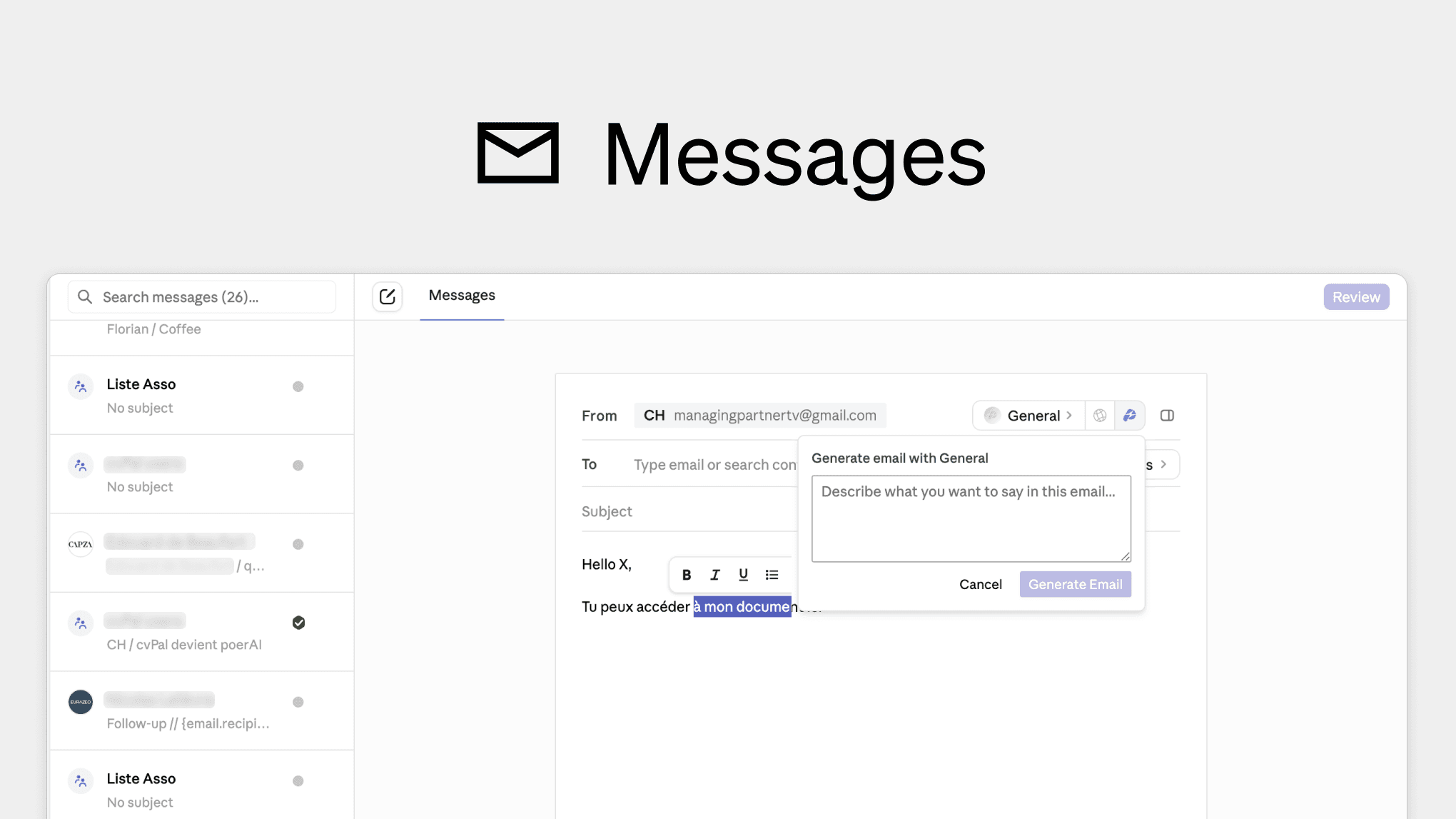 Introducing Messages – One‑Off Emails With Superpowers