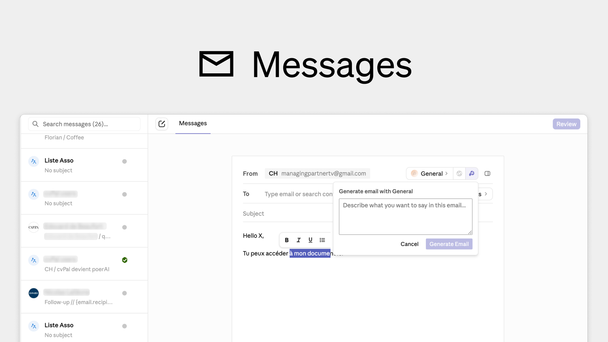 Introducing Messages – One‑Off Emails With Superpowers